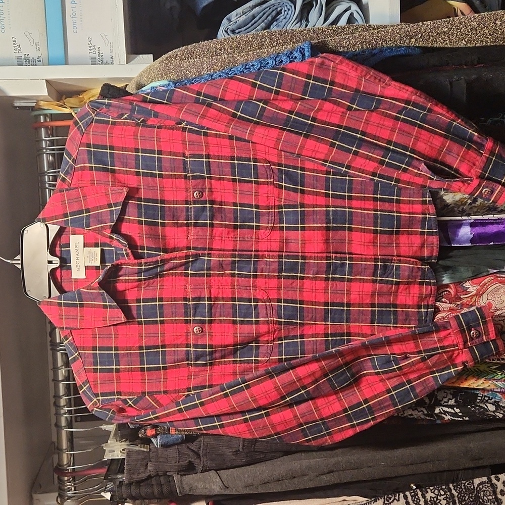 90's fitted cropped button down shirt